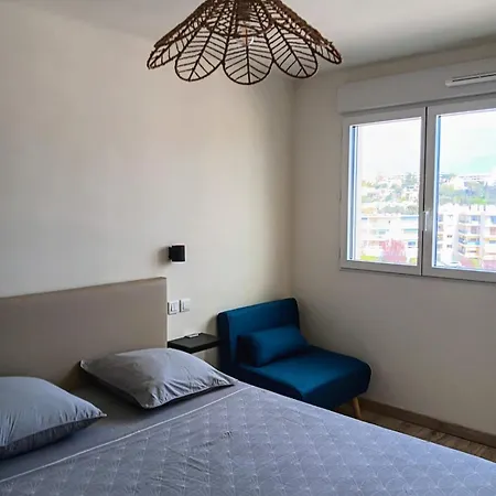 3 Pieces Vue - Clim - 5 Min De La A Pied 公寓 昂蒂布